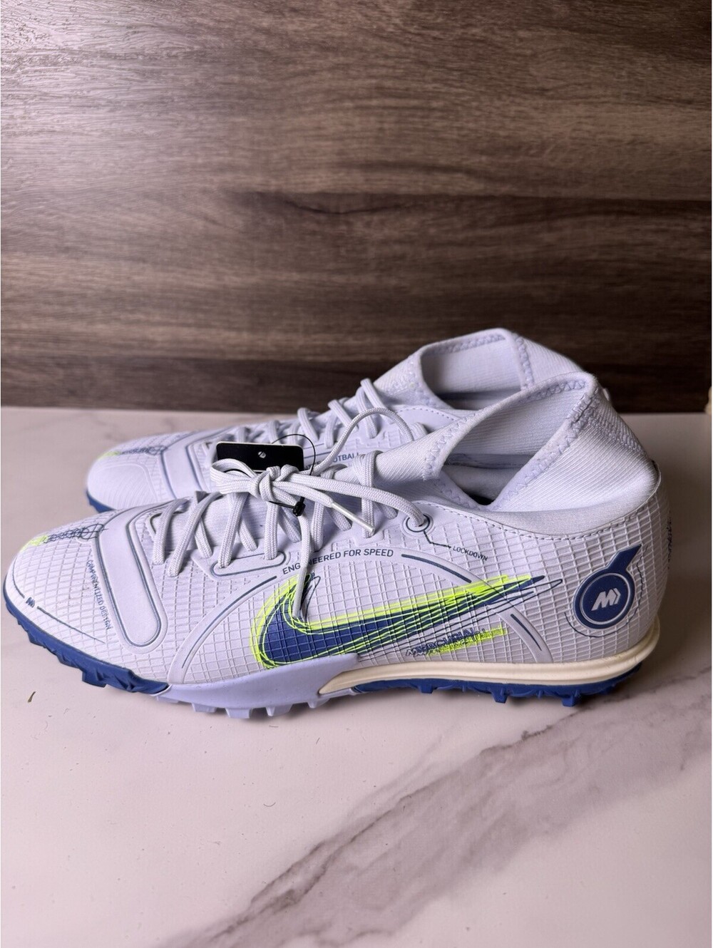 BRAND NEW Nike Superfly 8 Academy Tf Football Grey-Marina Blue Sz 9 [DJ2878-054]